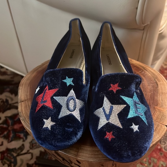 2/$30 Lands' End Love velvet slippers - Picture 2 of 6
